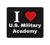 Base en Caoutchouc Tapis de Gaming, I Love l'Académie Militaire américaine, Confort Tapis Souris, Mousepad, 25X30cm, Claviers, Ordinateur, Souris