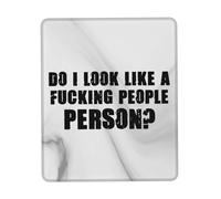 Base en Caoutchouc Tapis de Souris d'Ordinateur, Est-ce Que J'Ai l'air d'une Personne Sociable ? Mousepad Antidérapante Tapis Souris pour Bureau PC Ordinateur