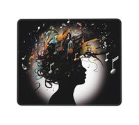 Base en Caoutchouc Tapis De Souris Image Musicale 25X30Cm, Souris De Gaming Stable Tapis Souris pour Jeux Ordinateur Claviers