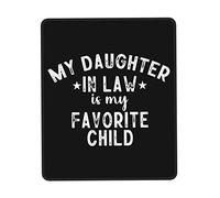 Base en Caoutchouc Tapis de Souris, Ma Belle-Fille est Mon Enfant préférée Mousepad Portable Tapis de Souris d'Ordinateur pour PC Joueurs Professionnels Ordinateur