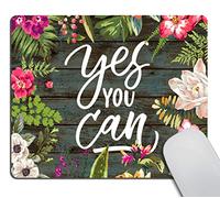 Base en Caoutchouc Tapis de Souris Oui, Vous Pouvez Citer Motivation Mousepad Gamer Mouse Pad 25x30cm pour Joueurs Professionnels,Bureau,PC