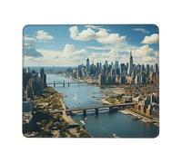 Base en Caoutchouc Tapis de Souris, Vue imprenable sur Manhattan Depuis Le Penthouse, Confort Tapis Souris, Mousepad, 25X30cm, Joueurs Professionnels, Claviers, Jeux