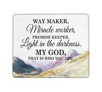 Base en Caoutchouc Tapis Souris, Faiseur de chemins, faiseur de Miracles, lumière dans Les ténèbres Mouse Pad Antidérapante Tapis de Gaming pour Souris Claviers Les capteurs de Jeu