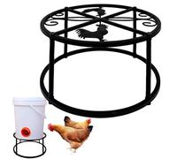 Base en fer pour abreuvoir pour poules - Structure en métal durable, support surélevé, accessoire pour poulailler | Étagère portable pour eau et nourriture dans les cours, les enclos et les zones