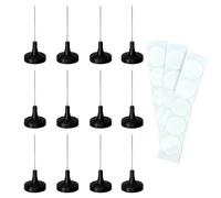Base Fixe pour appât d'oursin 12 pièces, matériel Universel à Base Fixe | Rangement de leurres souples Pour camping, pêche en mer, rivière, lac, ruisseau, shallow jigging, trolling et