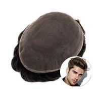 Base Full Lace Men Toupee French Lace Base Human Hair Systems Breathable Male Capillary Prothesis Remplacement Système(#210,6x9)