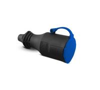 Base industrielle 16A en caoutchouc avec couvercle IP44, robuste, adaptée pour l'extérieur, dimensions compactes, conçue pour : utilisation dans le jardinage, la construction et les événements en