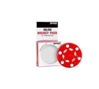 Base Inline Puck Pro I Construction à 6 Boutons I Idéal pour Les revêtements Lisses I pour Toutes Les températures I Hockey en Ligne et de Rue I Rouge Unisexe, 8 cm