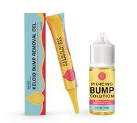 BASE LABORATORIES Kit de Perçage bosse et chéloïde | Solution pour piercing (15 ml) + Gel pour chéloïde (60 ml) | Kit pour cicatrices