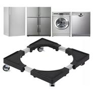 Base lave-linge, Bdit ACCESORI Chariot à laver avec roues pour machine à laver, sèche-linge et réfrigérateur, chariot cuisine, réglable longueur 41,5 à 56 cm, hauteur 10 à 12 cm, capacité de poids 158