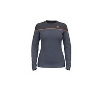 ODLO Bl Top Crew Neck L/s Revelstoke Pw 150 W - Femme - Bleu / Noir - taille L- modèle 2024