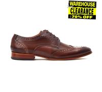 Base London Barbera Chaussures Brogues Classiques Pour Hommes En Cuir Marron