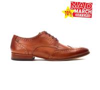 Base London Barbera Chaussures Formelles En Cuir Pour Hommes Tan