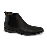 Base London Bottes safran pour homme, Noir ciré., 44 EU