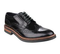 Base London - Chaussures brogues brillantes en cuir WOBURN - Homme (FS6834)