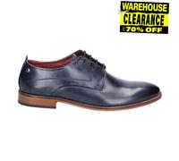 Base London Hommes Texte Délavé Smart Décontracté Habillé Mode Derby Marine