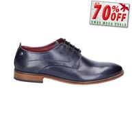 Base London Hommes Texte Délavé Smart Décontracté Habillé Mode Derby Marine