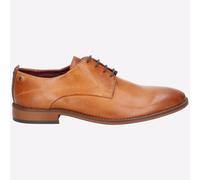Base London Hommes Texte Délavé Smart Décontracté Habillé Mode Derby Shoes Fauve