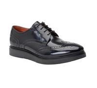 Base London Chaussures richelieu en cuir Joe pour homme, Noir , 45.5 EU