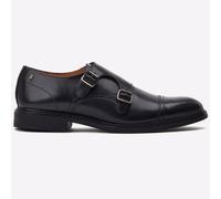 Base London Diablo Chaussures De Moine En Cuir Classiques Pour Hommes Noires
