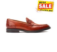 Base London Kennedy Chaussures En Cuir Pour Homme Slip-On Classiques Fashion Tan