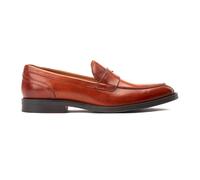 Base London Mocassins Homme Kennedy Cuir à enfiler Classiques Fauve