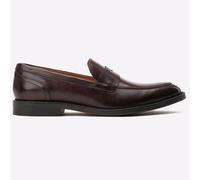 Base London Kennedy Hommes Cuir à Enfiler Classique Mocassins Mode Marron