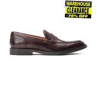 Base London Kennedy Hommes Cuir à Enfiler Classique Mocassins Mode Marron