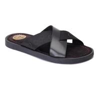 Base London Sliders Webb en cuir pour homme, Noir , 42 EU