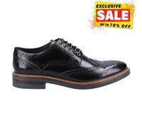 Base London Woburn Hommes Habillé Mode Smart Chaussures Brogues Noir