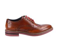 Base London Woburn Hi-Shine Cuir Chaussures Formelles Pour Hommes Brogues Tan