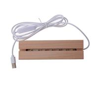 Base Lumineuse LED En Acrylique De Lampe Pour Veilleuse Créative Pièce Rectangulaire Bois Lampe Bois Artisanat Décorations Noël Liquidation Vente Suédois Poupée