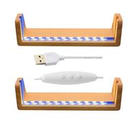 Base lumineuse pour cadre photo, base d'affichage de lumières LED, cadre photo à DEL, cadre photo double fonction, cadre photo diurne et veilleuse en bois, présentoir sur piédestal pour exposition