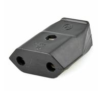 Base mobile 10 A 4,8 mm noire idéale pour connecter des appareils électriques et faciliter la mobilité.