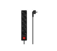 Base Multiple 5 Prises avec Interrupteur avec Câble 3×1.5mm2 - 1.4m - Couleur Noir