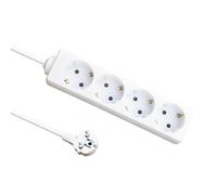 Base Multiple à 4 Prises, câble de 1,5 m, 3 x 1,5 mm de cuivre, Puissance maximale de 3 500 W. Idéal pour connecter Plusieurs appareils de manière sûre et Efficace à la Maison ou au Bureau.