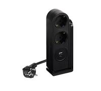 Base multiple avec clip de fixation pour table 2 prises 16 A 250 V + 2 câble USB 1,5 m 3G1,5 SIMON