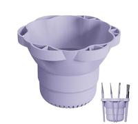 Base nettoyante pour pinceaux de maquillage - Lave-linge pour pinceaux de maquillage - Lave-linge pliable avec séchoir à l'air libre Voyage