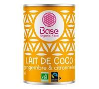 BASE ORGANIC FOOD - Lait de coco gingembre et citronnelle 40cl - Vente à l'unité - meilleure offre