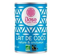 BASE ORGANIC FOOD - Lait de coco nature 17% MG 40cl - Vente à l'unité - meilleure offre