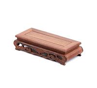 Base ornementale meubles orientaux Chinois Rosewood poulet aile Présentoir en bois Base en bois Rectangle Forme piédestal avec artisanat à main sculpté Base de vase en bois (M)