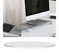 Base pivotante pour moniteur à rotation à 360 °, Plateau Tournant TV Base de Moniteur Rotative à 360° en Aluminium pour moniteur d'ordinateur Support de tablette antidérapante Argent