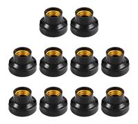 Base Plafonnier Culot E27, 10 Pcs Douille Ampoule Plafond E27 à Visser de Chantier, Support de Lampe Plafonnier a Encastrer, pour Ampoules à Incandescence, Lampes Halogènes