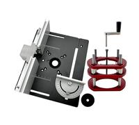 Base Plongeante For Routeur À Bois, Élévateur Avec Table De En Aluminium, Plaque D'insertion For Moteurs 65Mm Diamètre, Outil Gravure Noir PréCision, RéSistance à L'Usure