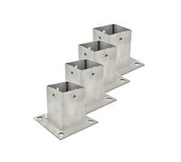 Base pour poteau de pergola en bois, Bases de poteau d'acier inoxydable for des tailles multiples d'argent pergola barrière plate-forme(60x60mm(2.4x2.4 in))