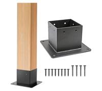 Base pour poteau de terrasse Kit de base for poteaux de terrasse et de clôture 4x4 avec vis à bois et ancrages for béton, pack multiple(1pc)