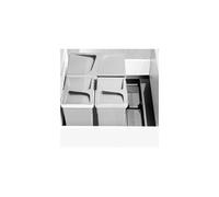 Emuca - Base Recycle pour poubelles pour tiroir de Cuisine, 3 cavitès, Plastique Gris Anthracite, Plastique, 1 ut.