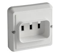 Base prise bipolaire avec contact terre 25 A 250 V blanche