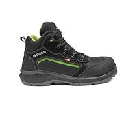 Base Protection, Be-Powerful Top Botte de Sécurité pour Femmes et Hommes, Noir et Vert, Taille 45