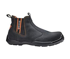Base Protection, dealer Botte de Sécurité pour Hommes, Noir et Orange, Taille 41